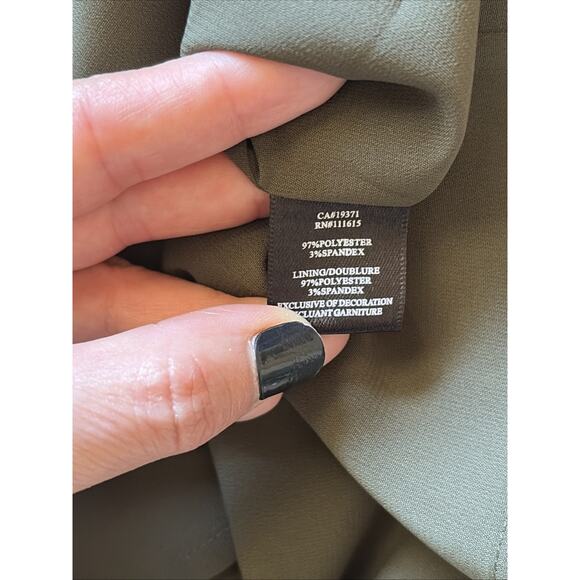 Robbi & Nikki Olive Green Ruffle Sleeveless Tank Blouse Shirt Top XS NEW NWT - Picture 12 of 13